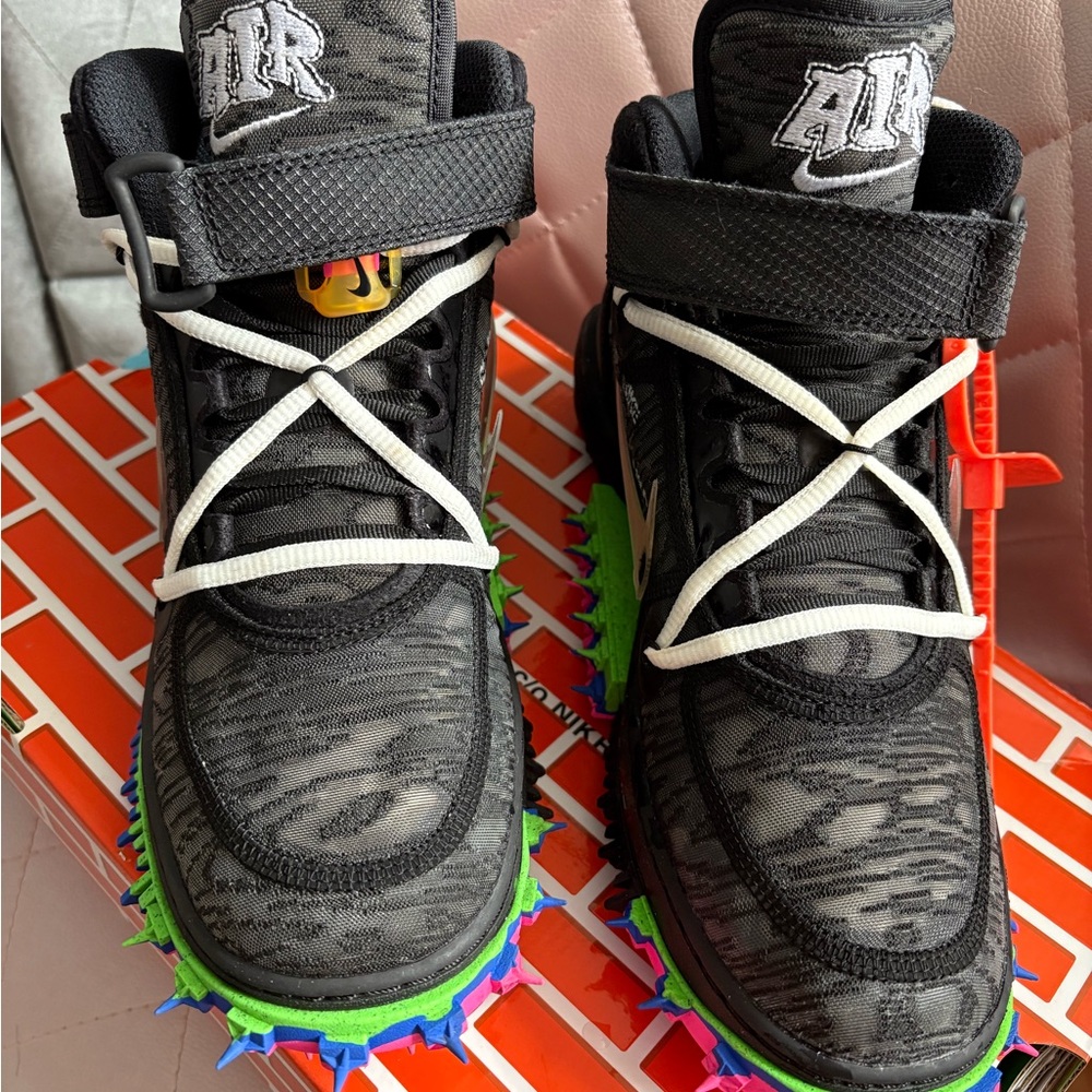 Off-White Black and Green Sneakers